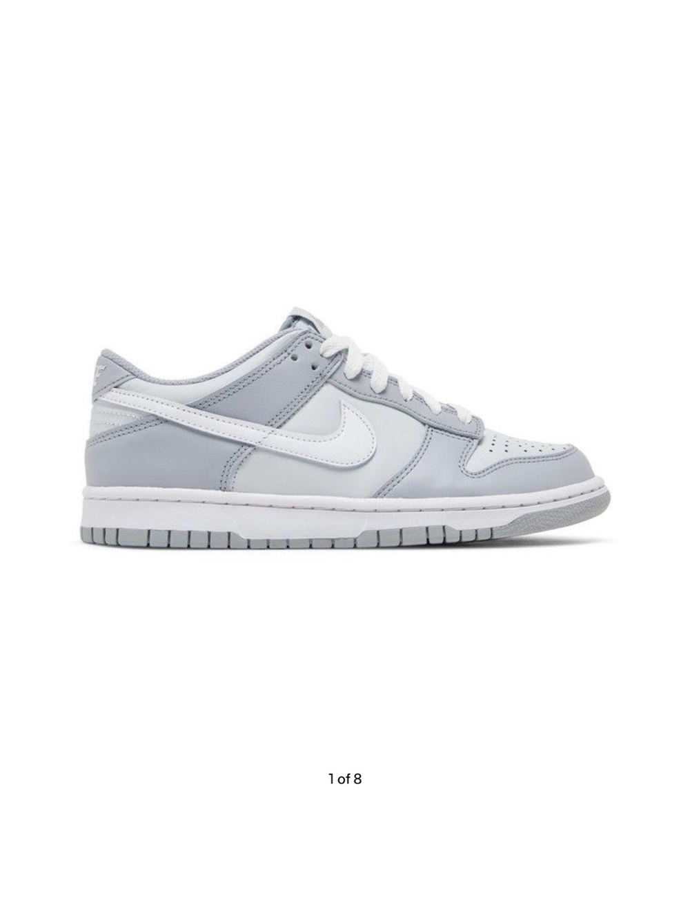 Nike Kids Low-Top Sneakers in Light Grey and White Swoosh